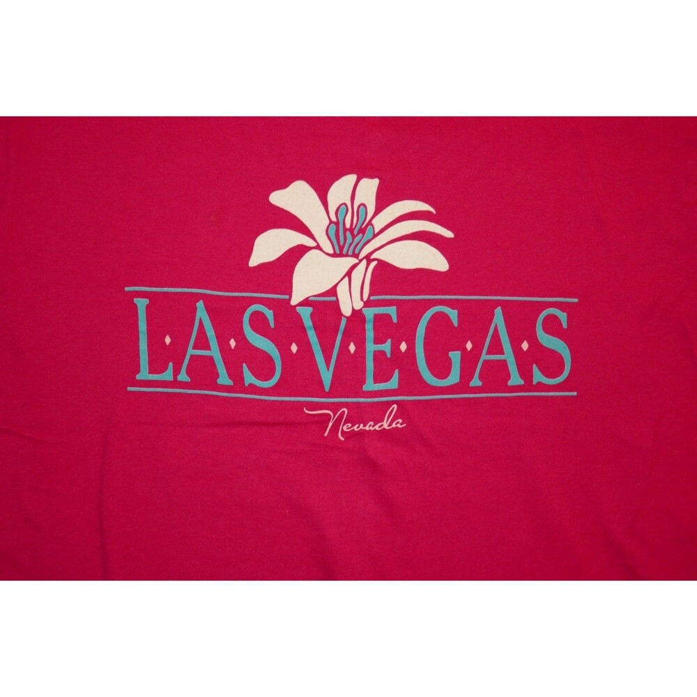 Las Vegas Nevada Lily Flower Graphic Vintage T-Shirt Size XL